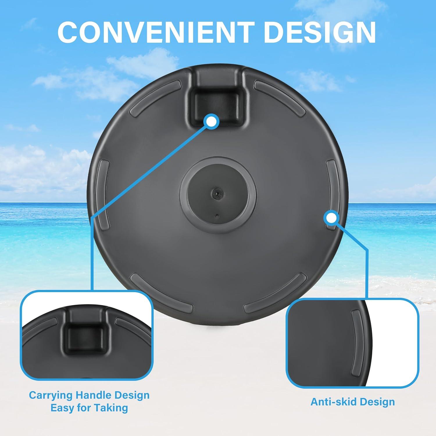 imageHealSmart 10ft Offset Hanging Patio Umbrella Cantilever Market Umbrellas with Crank ampamp Cross Base for Backyard Poolside Lawn and Garden TanBlackBase