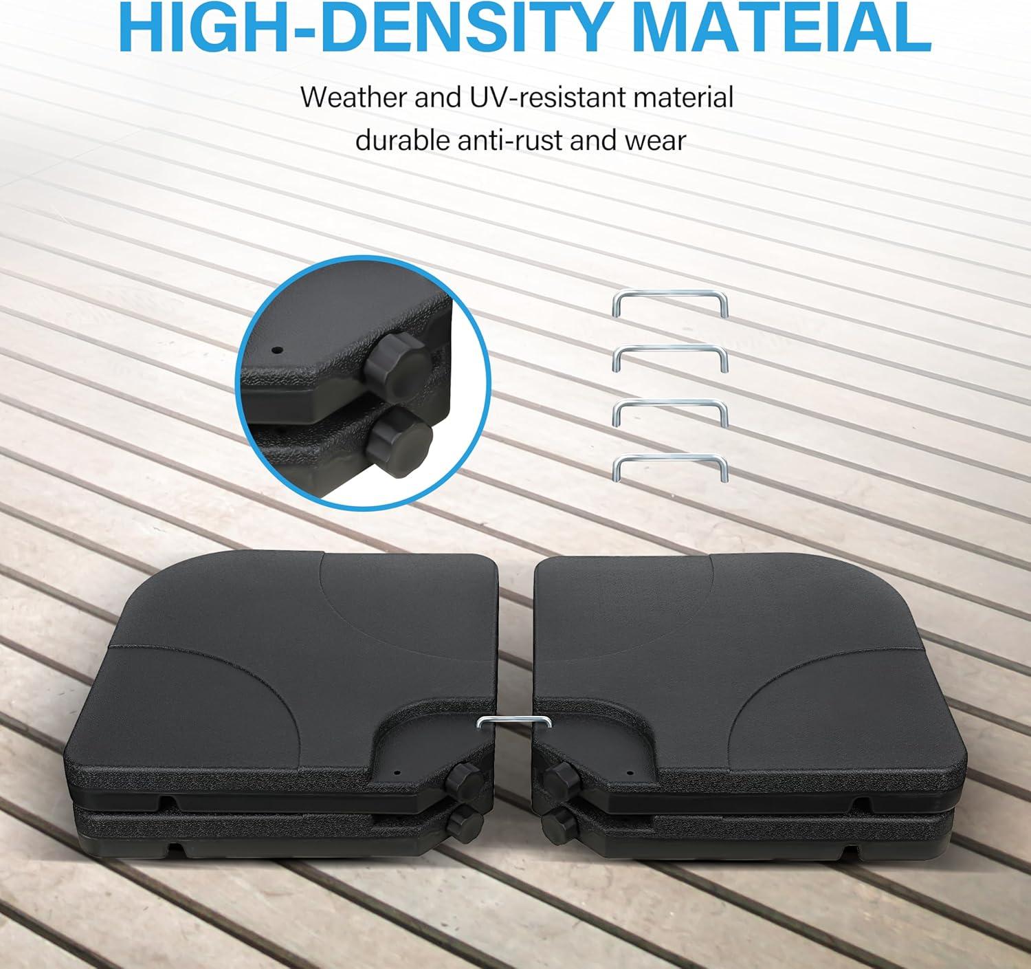 imageHealSmart 10ft Offset Hanging Patio Umbrella Cantilever Market Umbrellas with Crank ampamp Cross Base for Backyard Poolside Lawn and Garden TanBlackOffset umbrella base