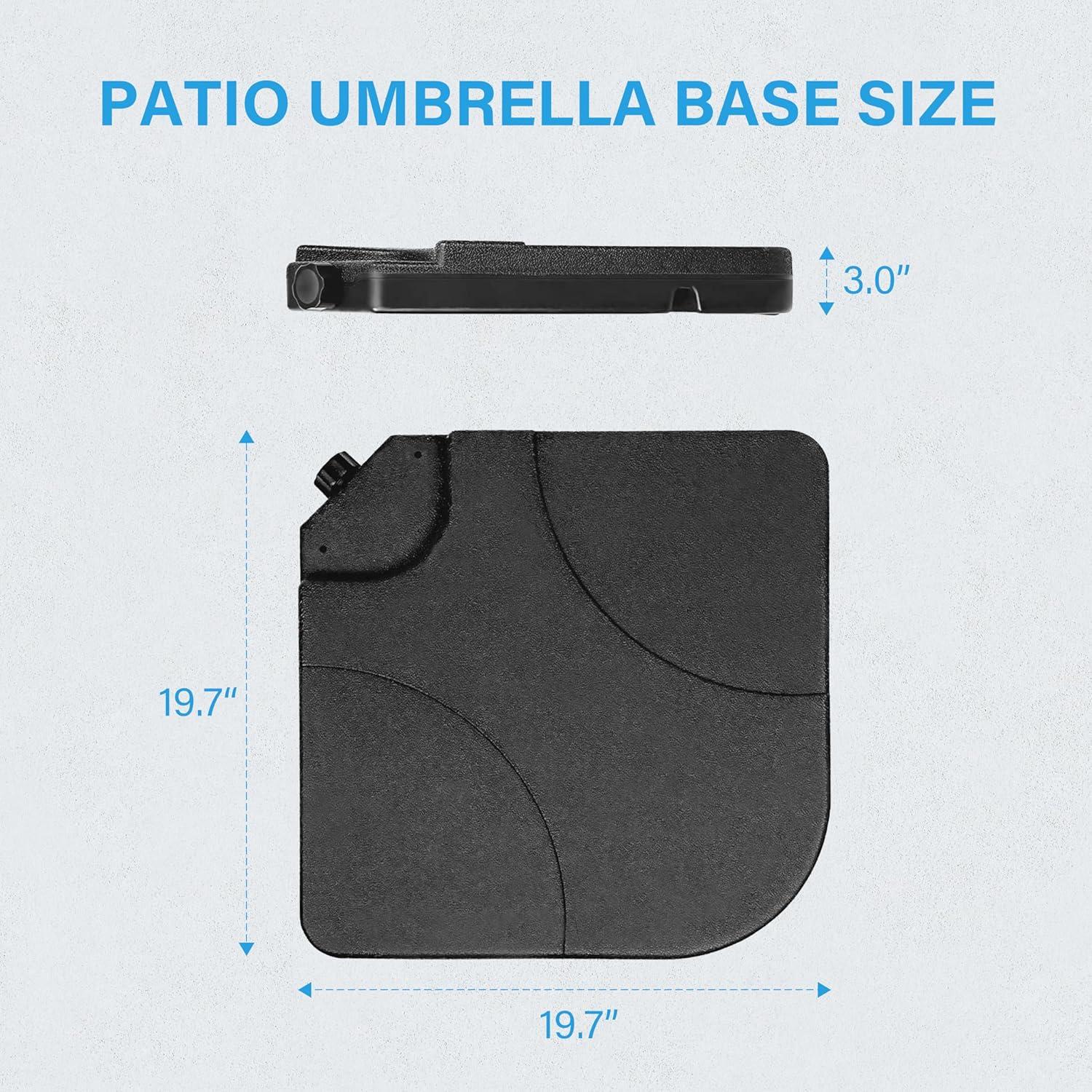 imageHealSmart 10ft Offset Hanging Patio Umbrella Cantilever Market Umbrellas with Crank ampamp Cross Base for Backyard Poolside Lawn and Garden TanBlackOffset umbrella base