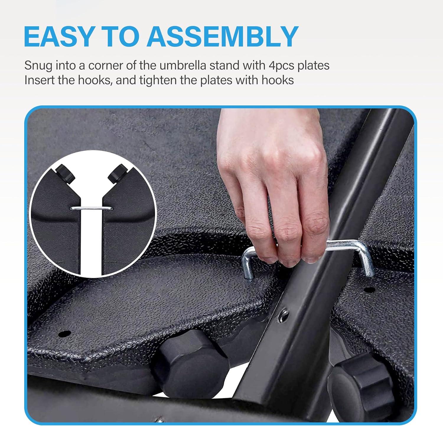 imageHealSmart 10ft Offset Hanging Patio Umbrella Cantilever Market Umbrellas with Crank ampamp Cross Base for Backyard Poolside Lawn and Garden TanBlackOffset umbrella base