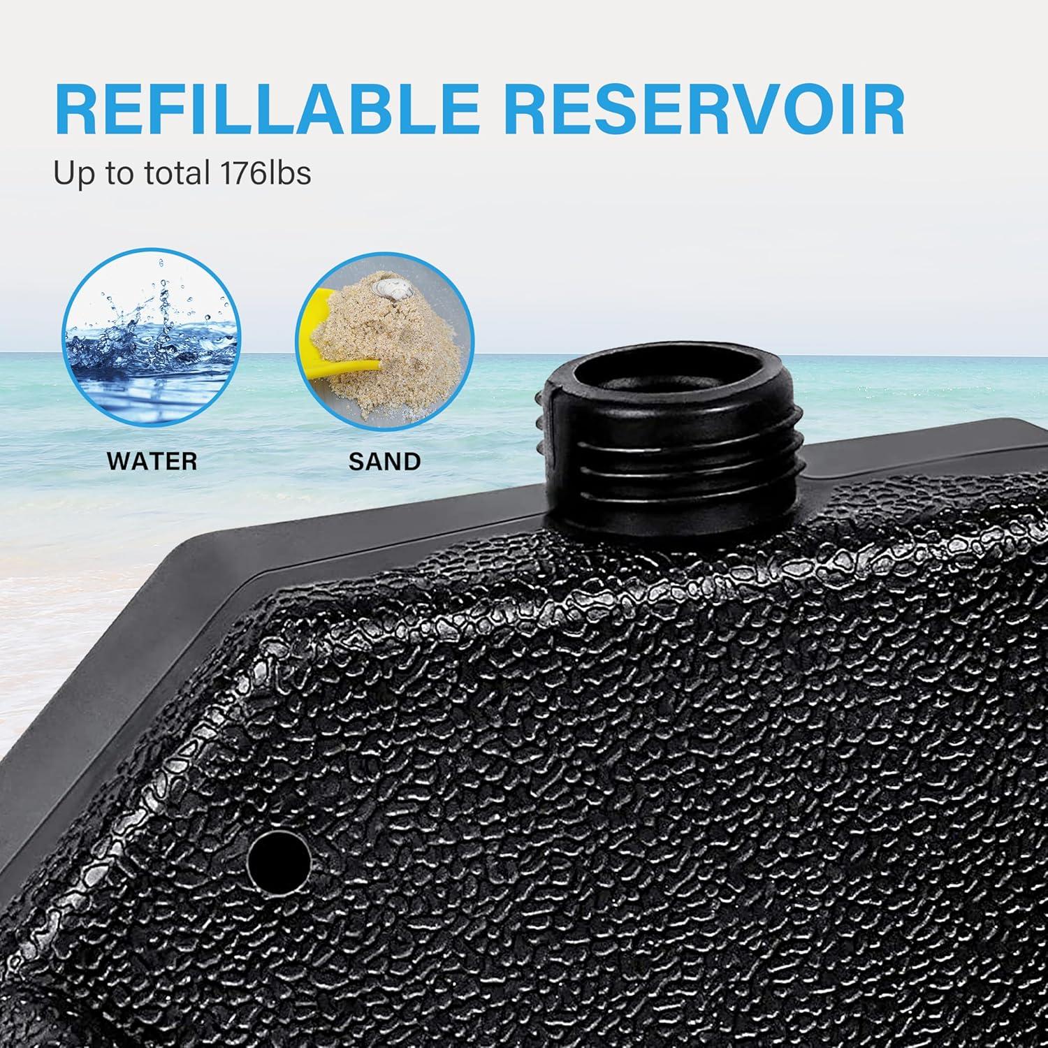 imageHealSmart 10ft Offset Hanging Patio Umbrella Cantilever Market Umbrellas with Crank ampamp Cross Base for Backyard Poolside Lawn and Garden TanBlackOffset umbrella base