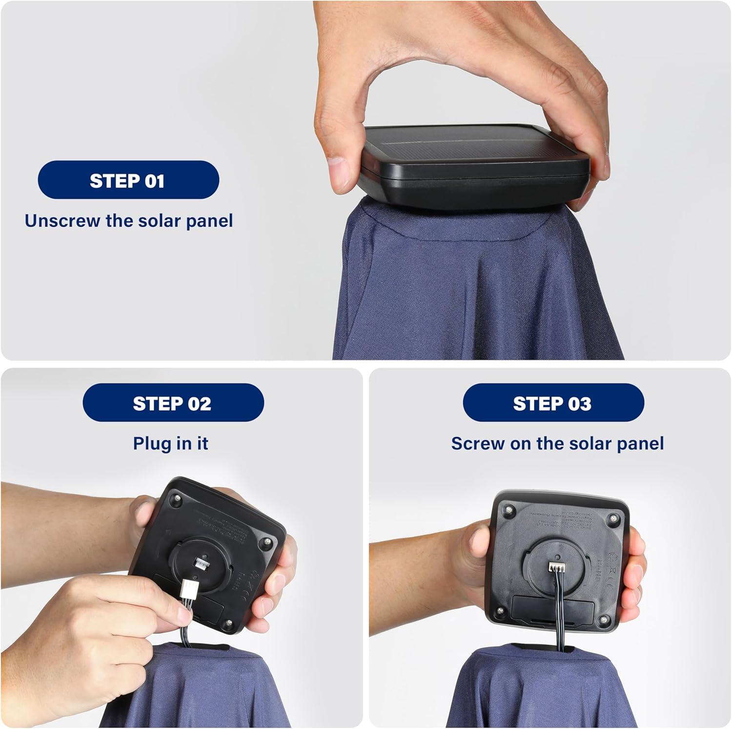 imageHealSmart 75ft Patio Umbrella with Push Button TiltCrank Outdoor Table Market Yard Umbrella 6 Sturdy Ribs for Garden Deck Backyard Pool9ftLEDDark Blue