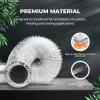 imageHealSmart 12 Inch 25 FT Flexible Aluminum Duct Equipped with 2 Clamps and 3 Layers of Protective Drying Tube for Heating Cooling Ventilation and Exhaust Fan SilverSilver