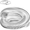 imageHealSmart 12 Inch 25 FT Flexible Aluminum Duct Equipped with 2 Clamps and 3 Layers of Protective Drying Tube for Heating Cooling Ventilation and Exhaust Fan SilverSilver