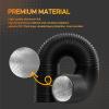 imageHealSmart 12 Inch 25 FT Flexible Aluminum Duct Equipped with 2 Clamps and 3 Layers of Protective Drying Tube for Heating Cooling Ventilation and Exhaust Fan SilverBlack