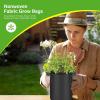 imageHealSmart 12Pack 3 Gallon Nonwoven Grow Bags Aeration Fabric Pots with Handles Suitable for Garden Fruits Vegetables and Flowers BlackBlack  12 Pack