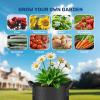 imageHealSmart 12Pack 3 Gallon Nonwoven Grow Bags Aeration Fabric Pots with Handles Suitable for Garden Fruits Vegetables and Flowers BlackBlack  12 Pack