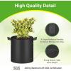 imageHealSmart 12Pack 3 Gallon Nonwoven Grow Bags Aeration Fabric Pots with Handles Suitable for Garden Fruits Vegetables and Flowers BlackBlack  12 Pack