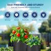 imageHealSmart 12Pack 3 Gallon Nonwoven Grow Bags Aeration Fabric Pots with Handles Suitable for Garden Fruits Vegetables and Flowers BlackBlack  12 Pack