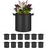 imageHealSmart 12Pack 3 Gallon Nonwoven Grow Bags Aeration Fabric Pots with Handles Suitable for Garden Fruits Vegetables and Flowers BlackBlack  12 Pack