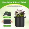 imageHealSmart 12Pack 3 Gallon Nonwoven Grow Bags Aeration Fabric Pots with Handles Suitable for Garden Fruits Vegetables and Flowers BlackBlack  12 Pack