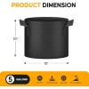 imageHealSmart 12Pack 3 Gallon Nonwoven Grow Bags Aeration Fabric Pots with Handles Suitable for Garden Fruits Vegetables and Flowers BlackBlack  12 Pack