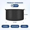 imageHealSmart 12Pack 3 Gallon Nonwoven Grow Bags Aeration Fabric Pots with Handles Suitable for Garden Fruits Vegetables and Flowers BlackBlack  12 Pack