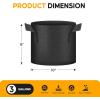 imageHealSmart 12Pack 3 Gallon Nonwoven Grow Bags Aeration Fabric Pots with Handles Suitable for Garden Fruits Vegetables and Flowers BlackBlack  24 Pack