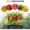 imageHealSmart 12Pack 3 Gallon Nonwoven Grow Bags Aeration Fabric Pots with Handles Suitable for Garden Fruits Vegetables and Flowers BlackBlack  24 Pack