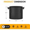 imageHealSmart 12Pack 3 Gallon Nonwoven Grow Bags Aeration Fabric Pots with Handles Suitable for Garden Fruits Vegetables and Flowers BlackBlack  24 Pack