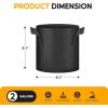 imageHealSmart 12Pack 3 Gallon Nonwoven Grow Bags Aeration Fabric Pots with Handles Suitable for Garden Fruits Vegetables and Flowers BlackBlack  24 Pack