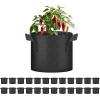 imageHealSmart 12Pack 3 Gallon Nonwoven Grow Bags Aeration Fabric Pots with Handles Suitable for Garden Fruits Vegetables and Flowers BlackBlack  24 Pack