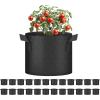 imageHealSmart 12Pack 3 Gallon Nonwoven Grow Bags Aeration Fabric Pots with Handles Suitable for Garden Fruits Vegetables and Flowers BlackBlack  24 Pack