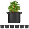 imageHealSmart 12Pack 3 Gallon Nonwoven Grow Bags Aeration Fabric Pots with Handles Suitable for Garden Fruits Vegetables and Flowers BlackBlack  6 Pack