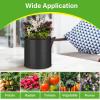 imageHealSmart 12Pack 3 Gallon Nonwoven Grow Bags Aeration Fabric Pots with Handles Suitable for Garden Fruits Vegetables and Flowers BlackBlack  6 Pack