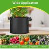 imageHealSmart 12Pack 3 Gallon Nonwoven Grow Bags Aeration Fabric Pots with Handles Suitable for Garden Fruits Vegetables and Flowers BlackBlack  6 Pack