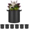 imageHealSmart 12Pack 3 Gallon Nonwoven Grow Bags Aeration Fabric Pots with Handles Suitable for Garden Fruits Vegetables and Flowers BlackBlack  6 Pack