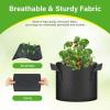 imageHealSmart 12Pack 3 Gallon Nonwoven Grow Bags Aeration Fabric Pots with Handles Suitable for Garden Fruits Vegetables and Flowers BlackBlack  6 Pack