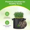 imageHealSmart 12Pack 3 Gallon Nonwoven Grow Bags Aeration Fabric Pots with Handles Suitable for Garden Fruits Vegetables and Flowers BlackBlack  6 Pack