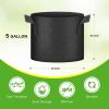 imageHealSmart 12Pack 3 Gallon Nonwoven Grow Bags Aeration Fabric Pots with Handles Suitable for Garden Fruits Vegetables and Flowers BlackBlack  6 Pack
