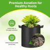 imageHealSmart 12Pack 3 Gallon Nonwoven Grow Bags Aeration Fabric Pots with Handles Suitable for Garden Fruits Vegetables and Flowers BlackBlack  6 Pack