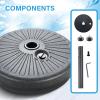 imageHealSmart 24Lbs Heavy Duty Umbrella Base Outdoor Round Patio Umbrella Stand for Lawn Deck Poolside BronzeClassic Black