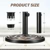imageHealSmart 24Lbs Heavy Duty Umbrella Base Outdoor Round Patio Umbrella Stand for Lawn Deck Poolside BronzeRetroBronze