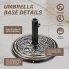 imageHealSmart 24Lbs Heavy Duty Umbrella Base Outdoor Round Patio Umbrella Stand for Lawn Deck Poolside BronzeRetroBronze