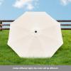 imageHealSmart 2pcs 9ft Patio Umbrella with Push Button TiltCrank Outdoor Table Market Yard Umbrella with 8 Sturdy Ribs for Garden Backyard Deck Pool RedBeige