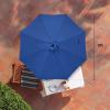 imageHealSmart 2pcs 9ft Patio Umbrella with Push Button TiltCrank Outdoor Table Market Yard Umbrella with 8 Sturdy Ribs for Garden Backyard Deck Pool RedBlue  New