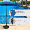imageHealSmart 2pcs 9ft Patio Umbrella with Push Button TiltCrank Outdoor Table Market Yard Umbrella with 8 Sturdy Ribs for Garden Backyard Deck Pool RedBlue  New