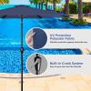 imageHealSmart 2pcs 9ft Patio Umbrella with Push Button TiltCrank Outdoor Table Market Yard Umbrella with 8 Sturdy Ribs for Garden Backyard Deck Pool RedDark Blue 2Pack