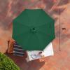 imageHealSmart 2pcs 9ft Patio Umbrella with Push Button TiltCrank Outdoor Table Market Yard Umbrella with 8 Sturdy Ribs for Garden Backyard Deck Pool RedGreen 2Pack