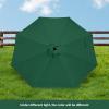 imageHealSmart 2pcs 9ft Patio Umbrella with Push Button TiltCrank Outdoor Table Market Yard Umbrella with 8 Sturdy Ribs for Garden Backyard Deck Pool RedGreen