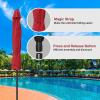 imageHealSmart 2pcs 9ft Patio Umbrella with Push Button TiltCrank Outdoor Table Market Yard Umbrella with 8 Sturdy Ribs for Garden Backyard Deck Pool RedRed