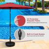 imageHealSmart 2pcs 9ft Patio Umbrella with Push Button TiltCrank Outdoor Table Market Yard Umbrella with 8 Sturdy Ribs for Garden Backyard Deck Pool RedRed 2Pack