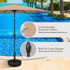 imageHealSmart 2pcs 9ft Patio Umbrella with Push Button TiltCrank Outdoor Table Market Yard Umbrella with 8 Sturdy Ribs for Garden Backyard Deck Pool RedTanBlack