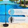 imageHealSmart 2pcs 9ft Patio Umbrella with Push Button TiltCrank Outdoor Table Market Yard Umbrella with 8 Sturdy Ribs for Garden Backyard Deck Pool RedTurquoise  New