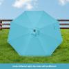 imageHealSmart 2pcs 9ft Patio Umbrella with Push Button TiltCrank Outdoor Table Market Yard Umbrella with 8 Sturdy Ribs for Garden Backyard Deck Pool RedTurquoise