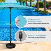 imageHealSmart 2pcs 9ft Patio Umbrella with Push Button TiltCrank Outdoor Table Market Yard Umbrella with 8 Sturdy Ribs for Garden Backyard Deck Pool RedTurquoise