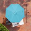 imageHealSmart 2pcs 9ft Patio Umbrella with Push Button TiltCrank Outdoor Table Market Yard Umbrella with 8 Sturdy Ribs for Garden Backyard Deck Pool RedTurquoise 2Pack