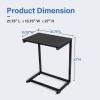 imageHealSmart 32 Inch Computer Office Desk Home Writing Study Worktable with Storage Bag for Bedroom Office Apartment BrownBlackthickened