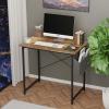imageHealSmart 32 Inch Computer Office Desk Home Writing Study Worktable with Storage Bag for Bedroom Office Apartment BrownBrown32 Inch