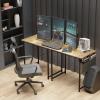 imageHealSmart 32 Inch Computer Office Desk Home Writing Study Worktable with Storage Bag for Bedroom Office Apartment BrownBrown32 Inch
